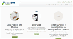 Desktop Screenshot of precisioncarepharmacy.com